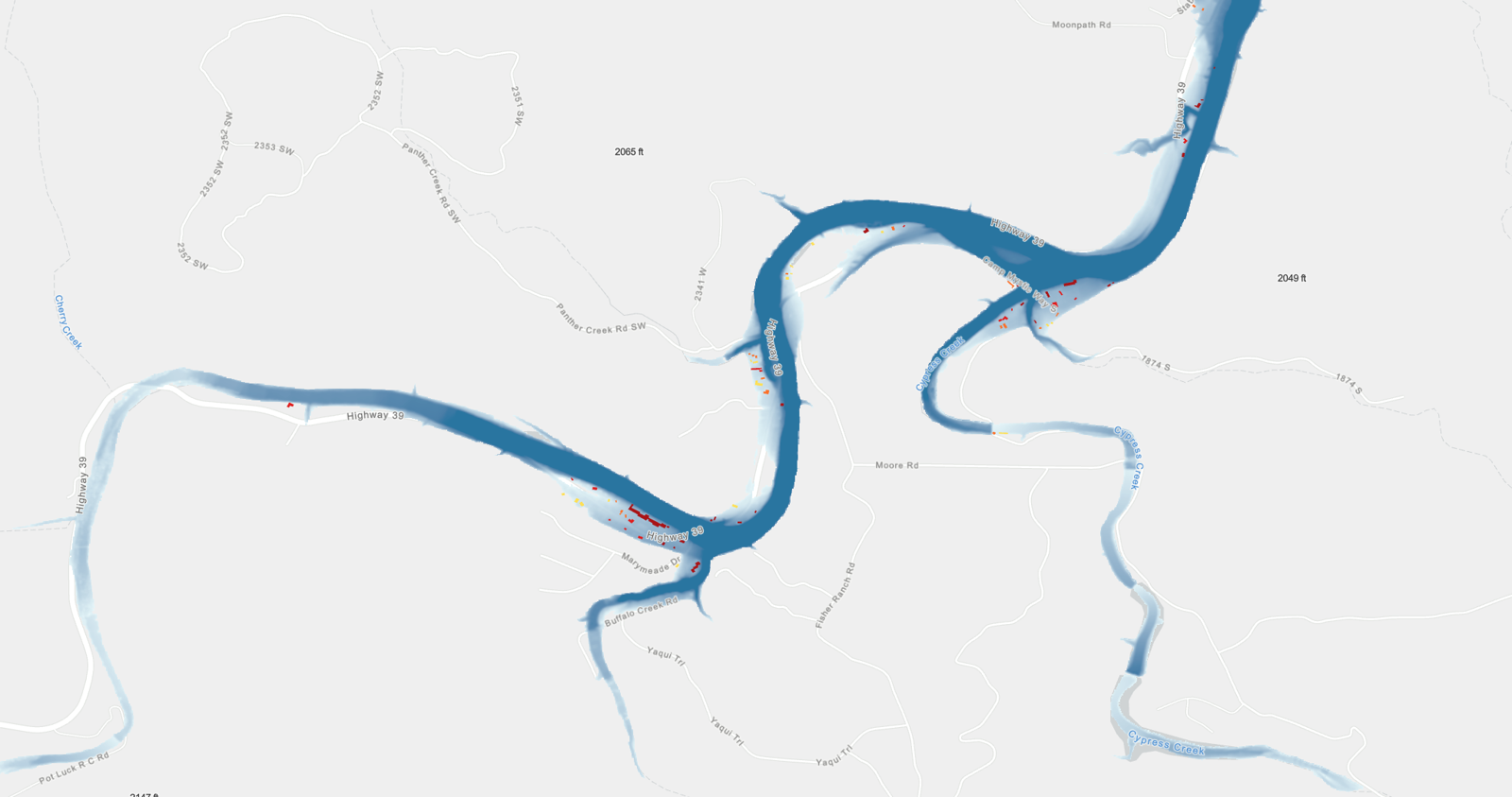 ICEYE highlights flood extent and depth at Camp Mystic 