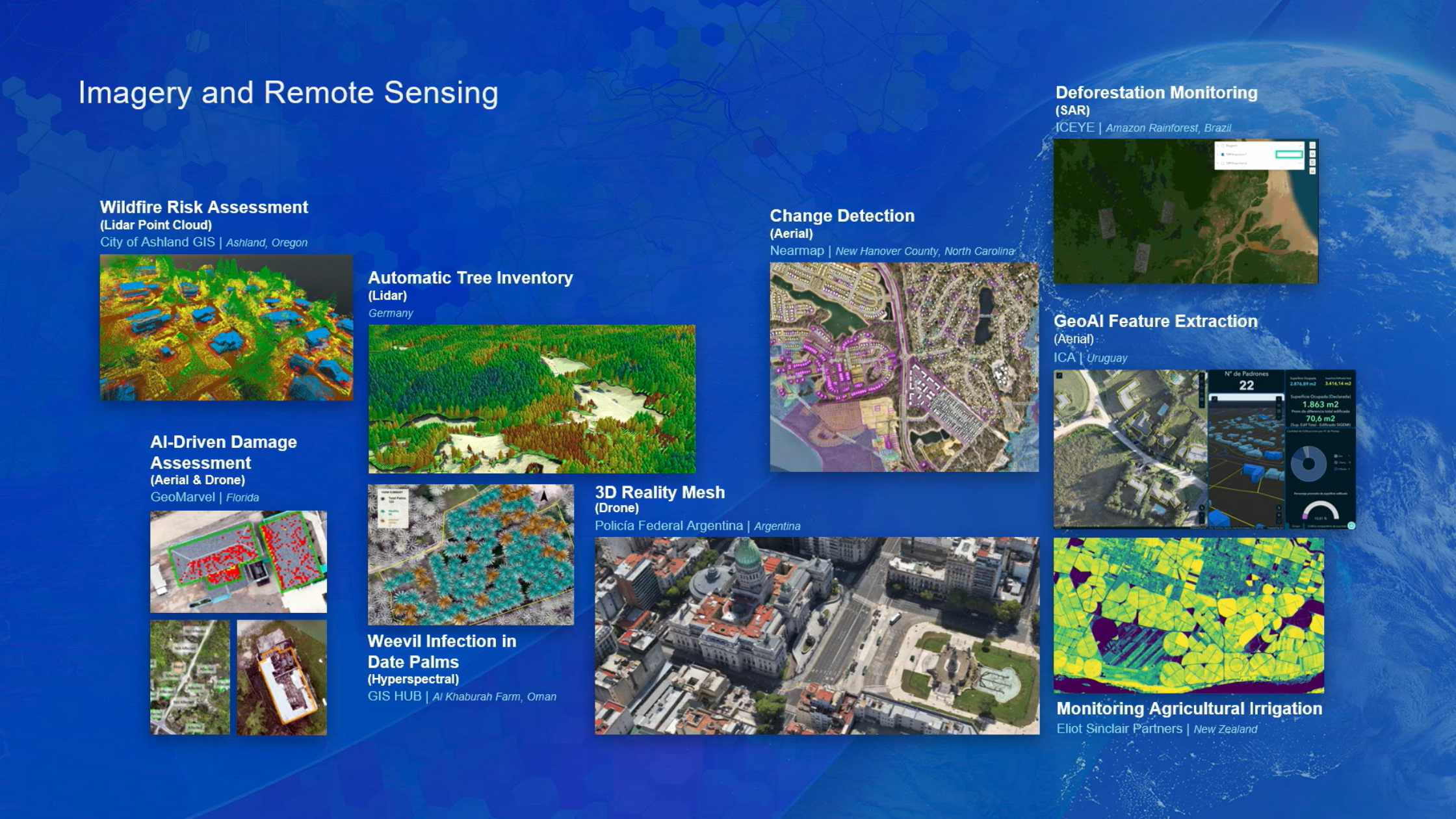 Deforestation slide featuring ICEYE in the top right