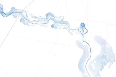 Flooding in Southern Alps of Canterbury, New Zealand