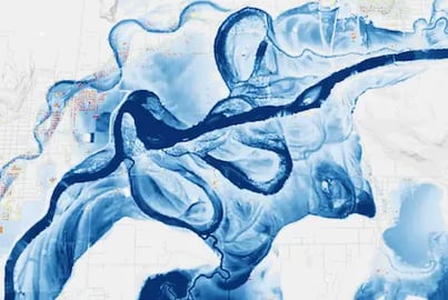 Flooding along the USA-Canada border