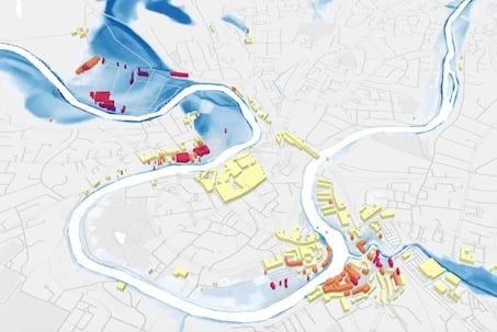 Flood Briefing: Storm Dennis, Shrewsbury, UK