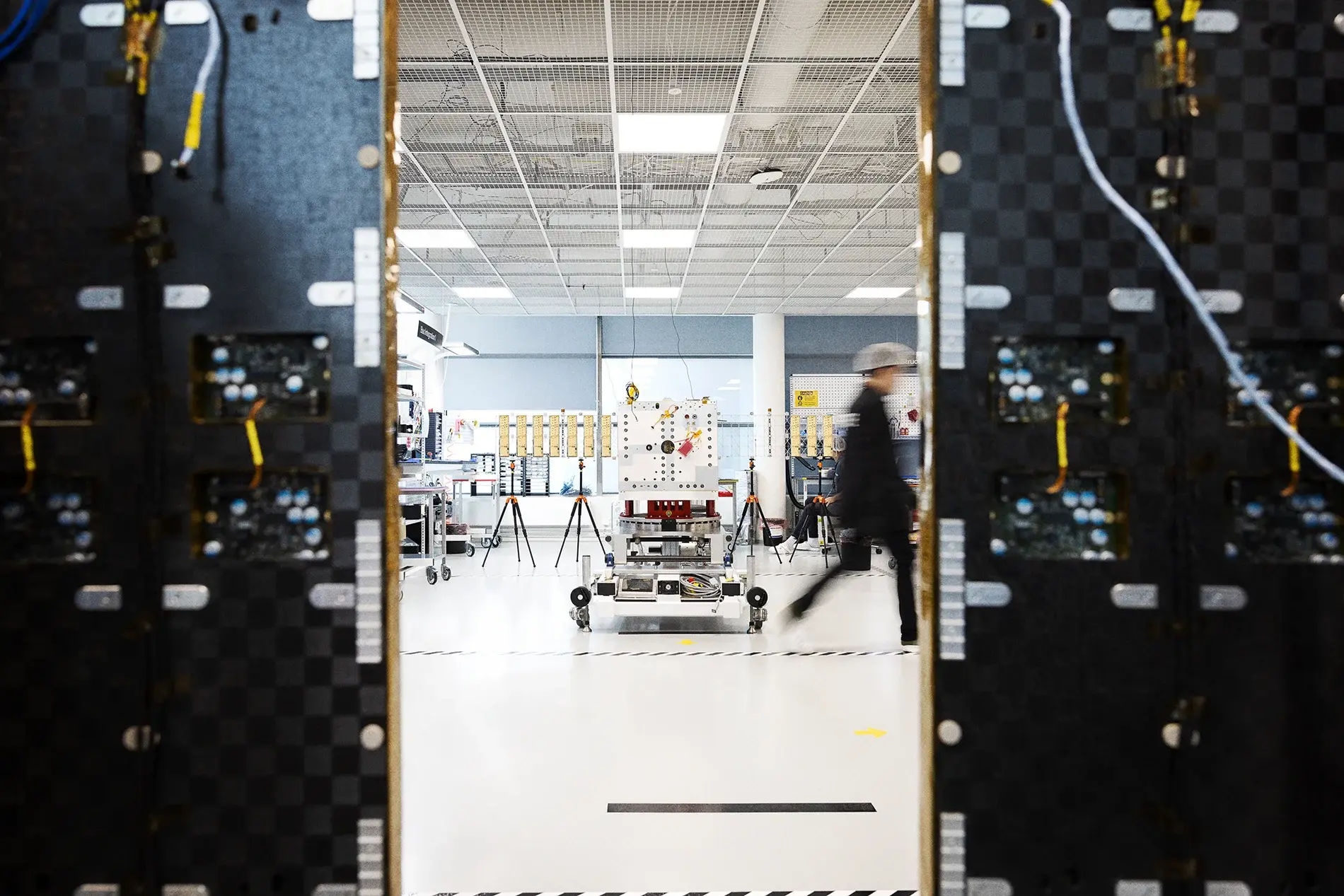Synthetic-aperture radar satellite in orbit