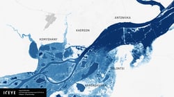 Full Scale of Flooding in Ukraine's Kherson Oblast Captured by ICEYE Analysis