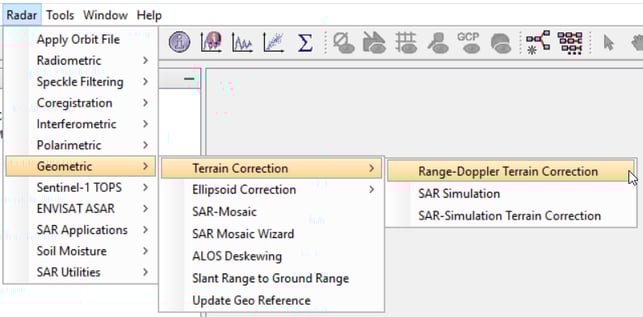 SNAP_SLC_05_Terrain_Correction_Menu