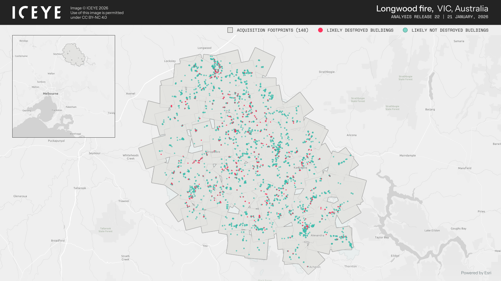 ICEYE Longwood Fire VIC, Australia