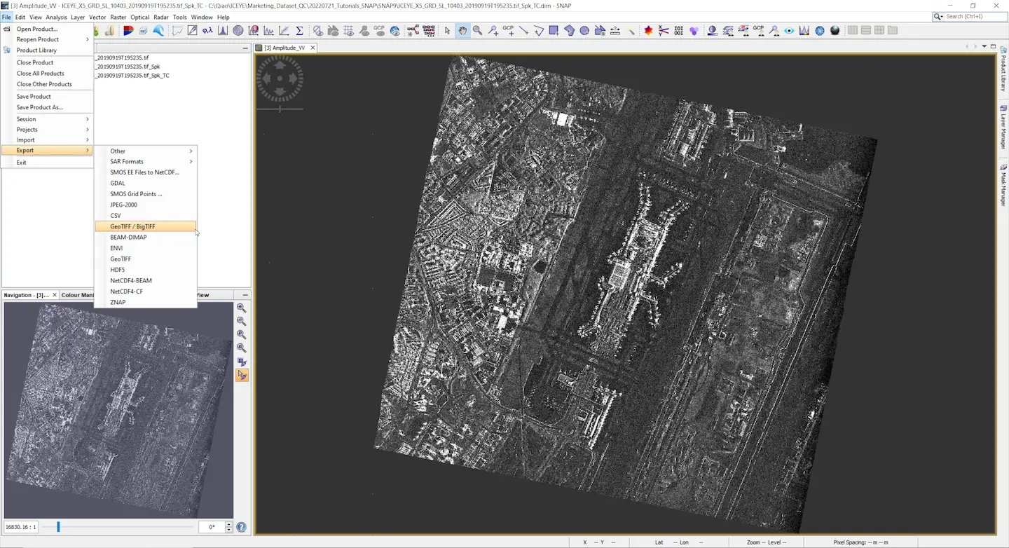 SNAP GRD 04 Export GeoTIFF_BigTIFF