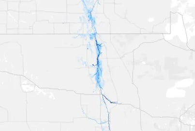 Flooding in the Red River Basin, USA & Canada