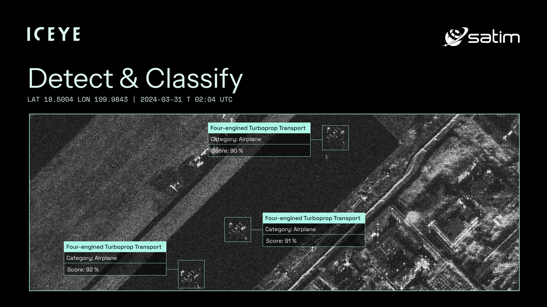 ICEYE i SATIM ogłaszają wdrożenie 'Detect & Classify' – systemu do analizy zobrazowań SAR opartego na AI
